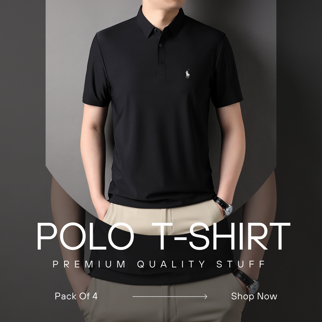 Men's Regular Fit Polo T Shirt (Pack of 4)